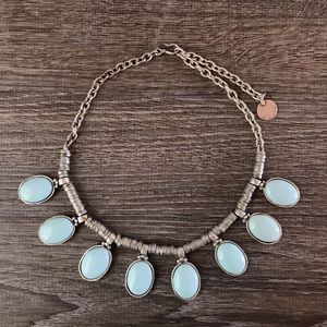 Stunning metal and blue stone necklace